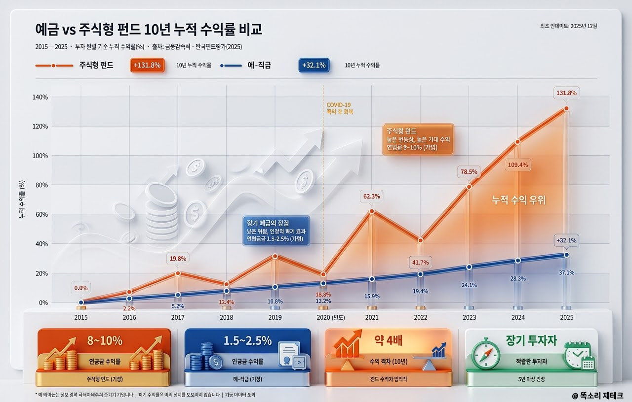 펀드 vs 예금 수익률 비교 차트