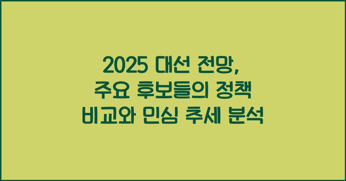 2025 대선 전망
