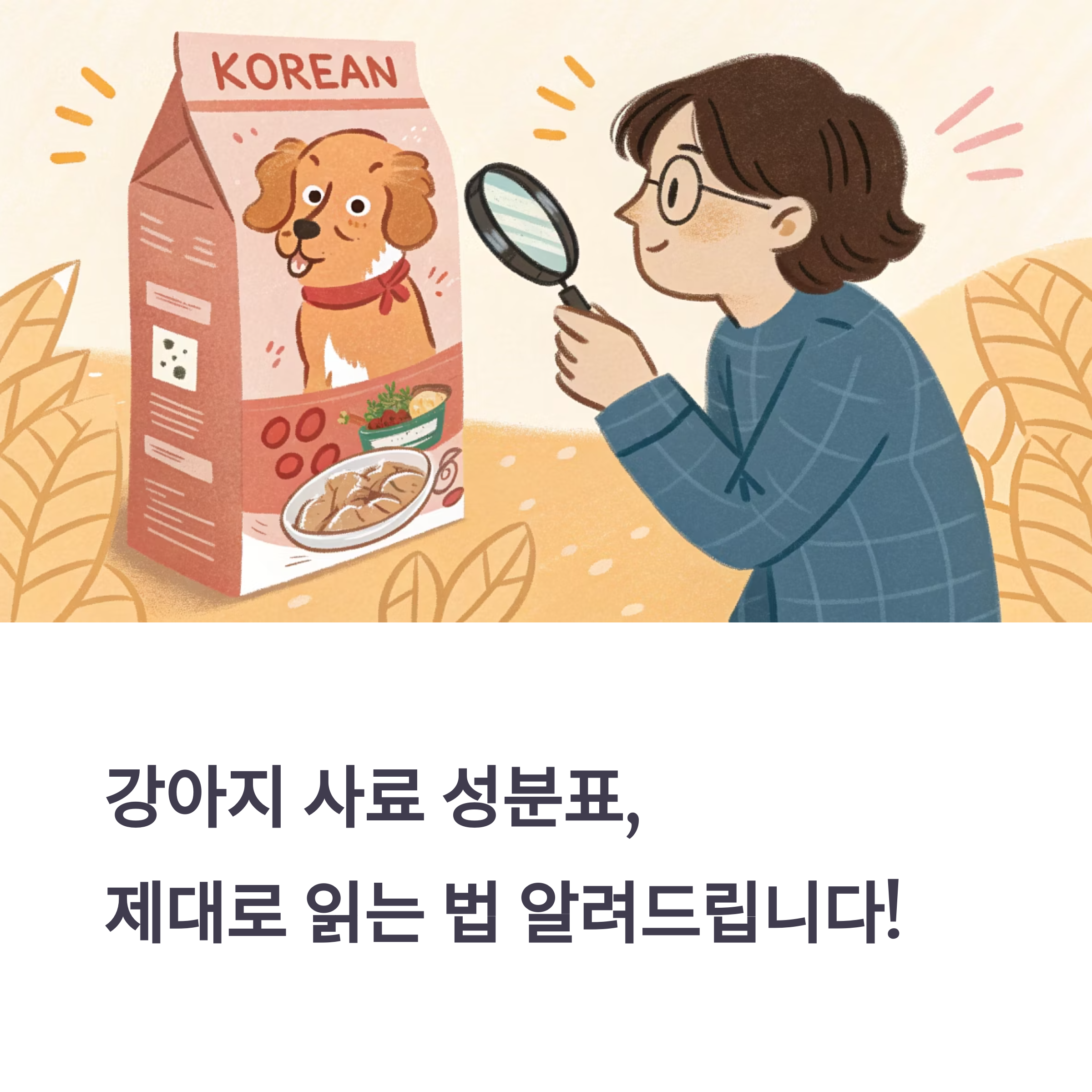 강아지 사료 성분표, 제대로 읽는 방법