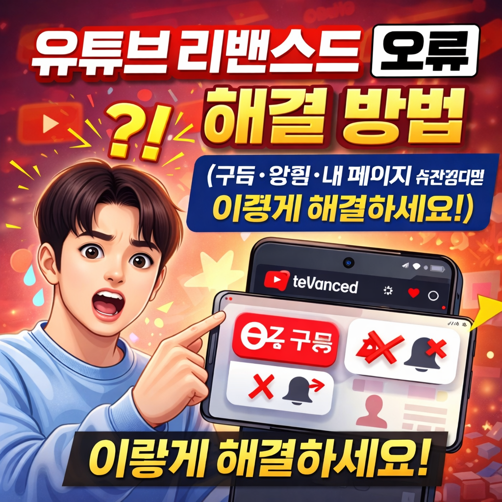 유튜브 리밴스드 오류 해결 방법