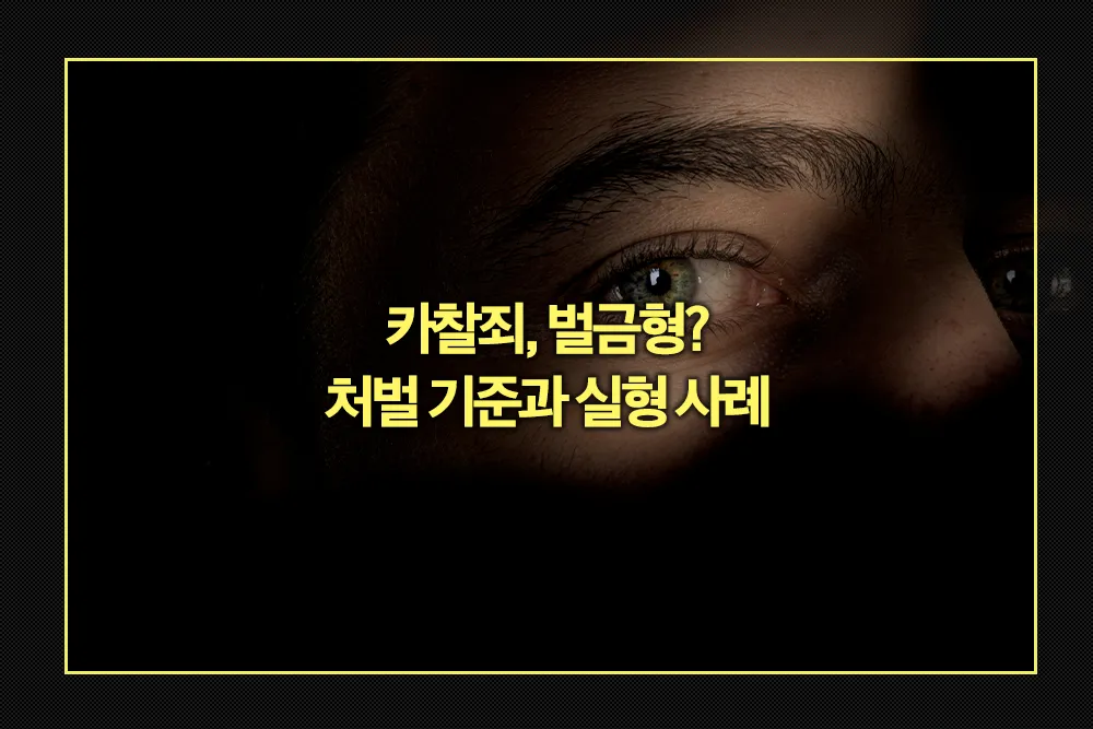 카찰죄 처벌 기준 실형 사례