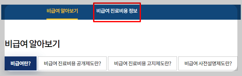 비급여 알아보기
