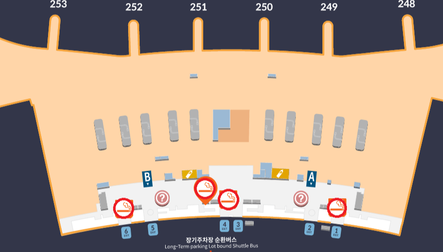 인천공항 흡연실 안내 (층별, 게이트별)
3