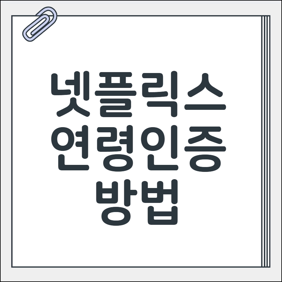 넷플릭스 연령인증방법