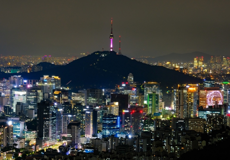 서울 야경 남산타워 사진