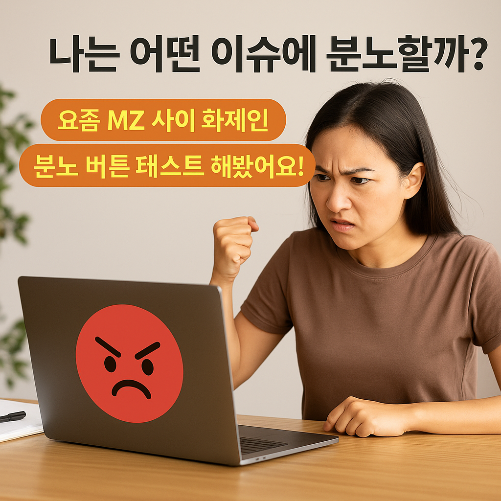 MZ 사이 화제인 분노 버튼 테스트
