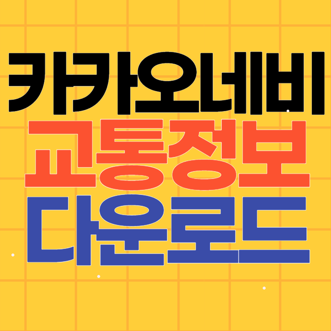 카카오 맵 네비 다운로드 설치