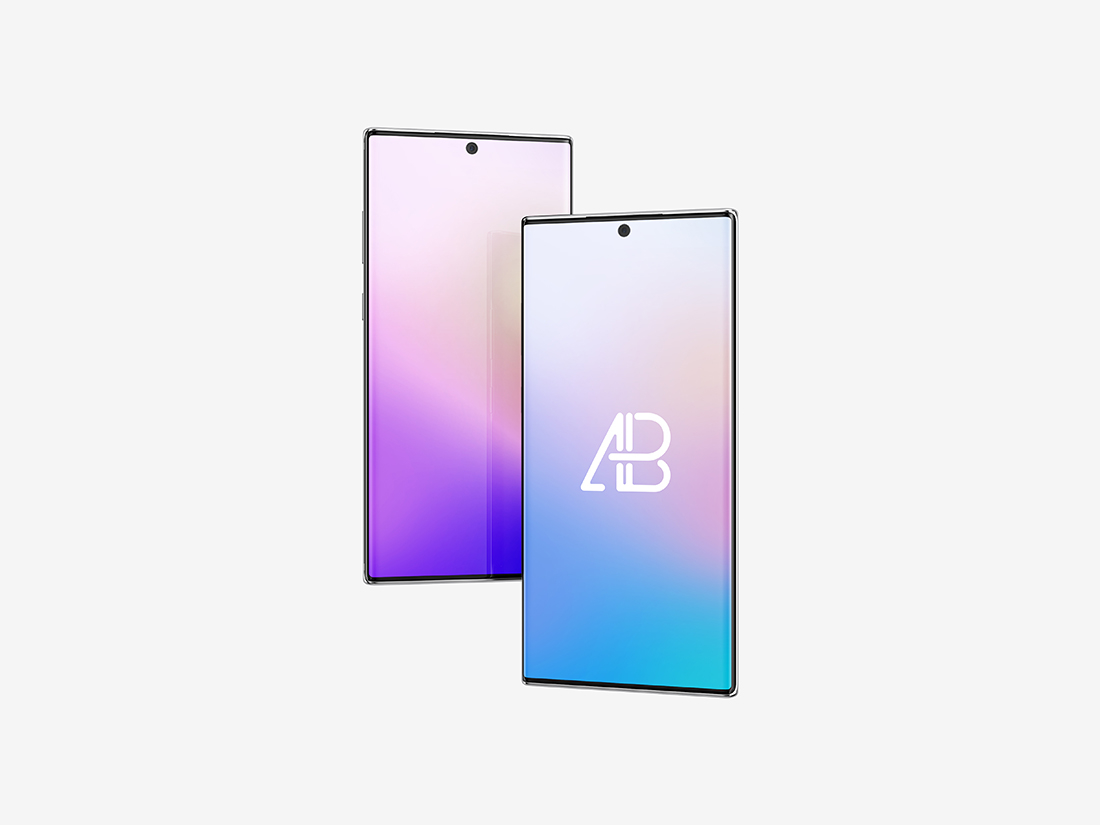 Floating Galaxy Note 10 Pro Mockup(플로팅 갤럭시 노트 10 프로 목업)