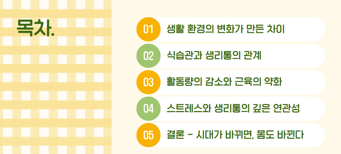 목차 리스트 입니다.