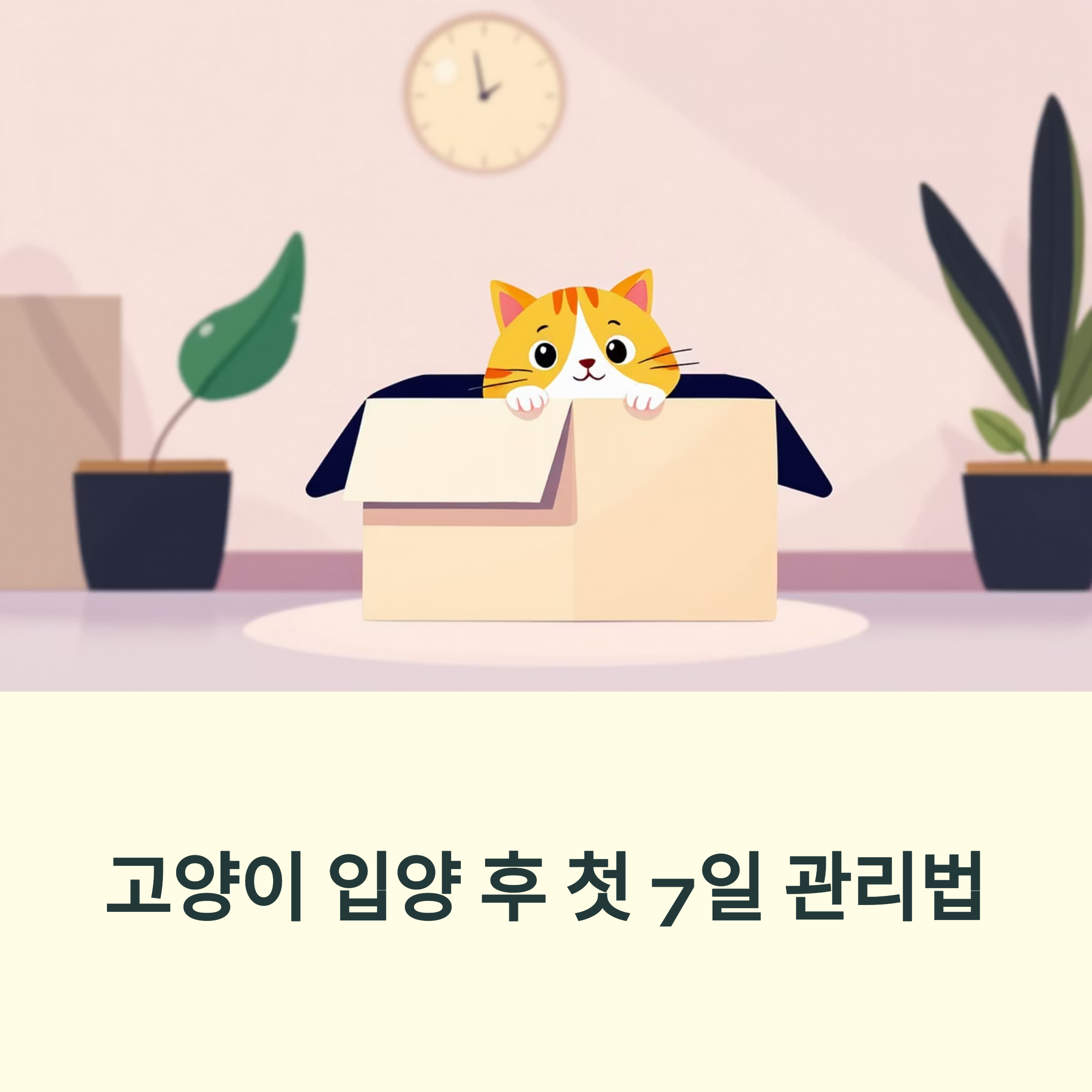 고양이 입양 후 첫 7일 관리법