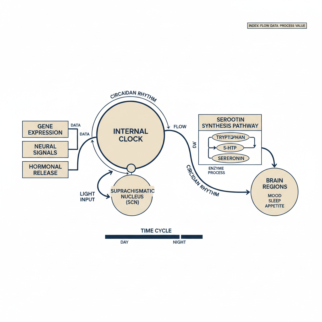 体内時計と脳内物質の関係図