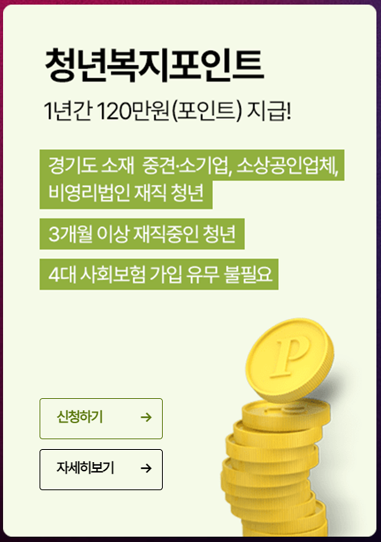 2024 경기도 청년복지포인 120만원 신청
