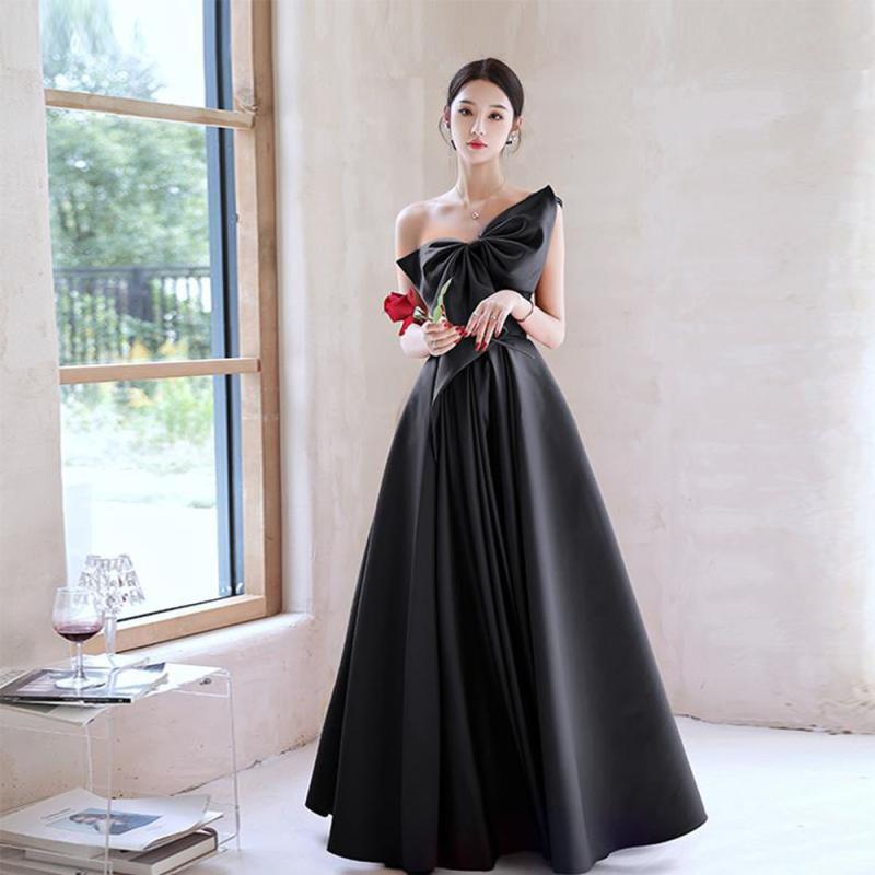 얼루어 리본 블랙드레스 대여 유색드레스 실크 셀프웨딩 제주스냅촬영 브라이덜샤워원피스