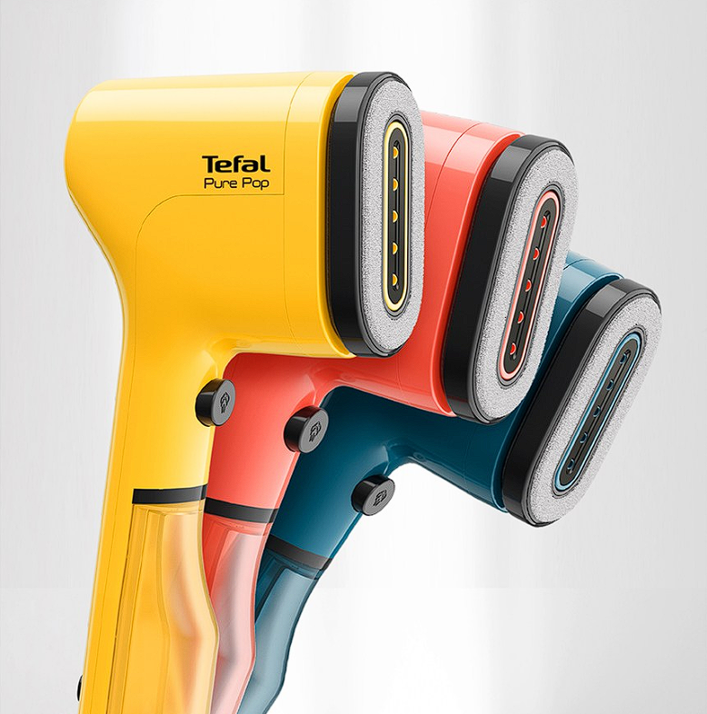 테팔 핸디형 스팀다리미와 퓨어팝 보풀제거기 제품 사진