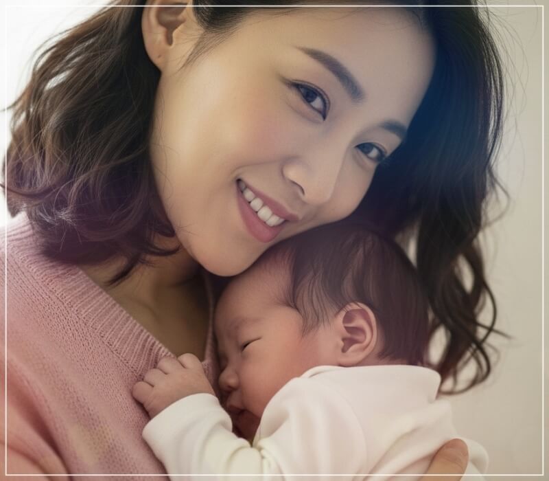 아이를 안고 있는 엄마