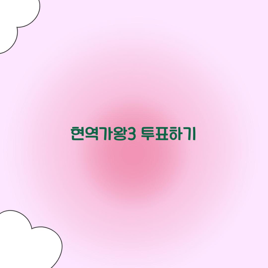 현역가왕3 투표하기