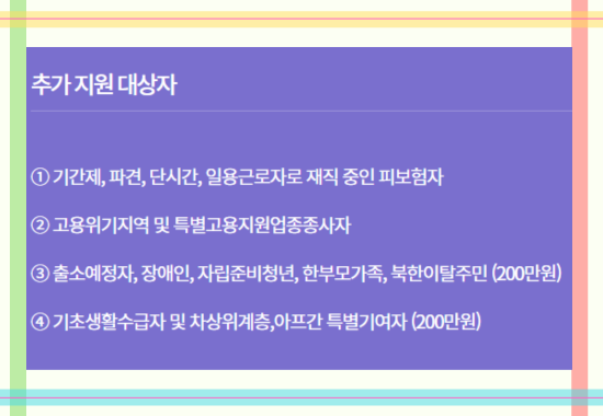 추가 지원 대상자