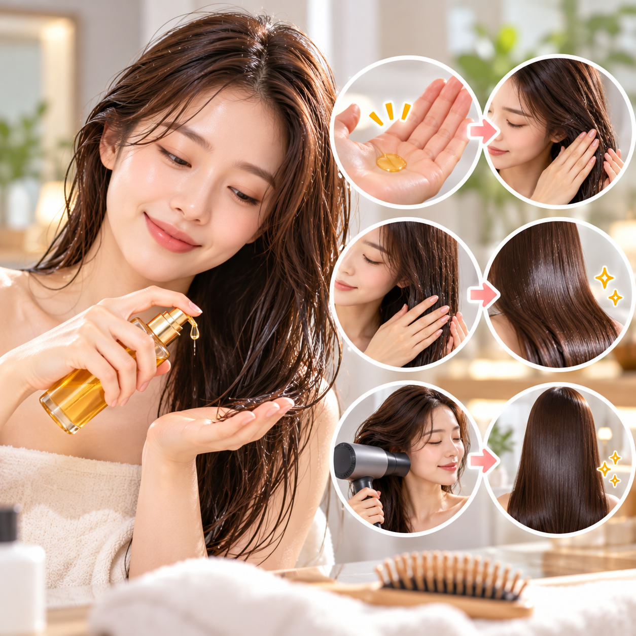 헤어에센스 바르는 법