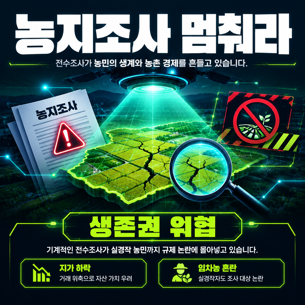 농지조사 멈춰라