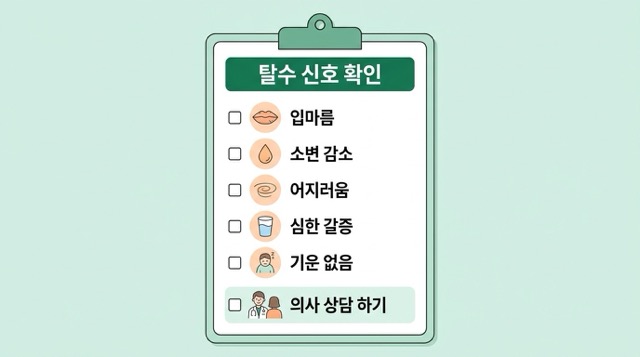 장염 탈수 신호 체크리스트