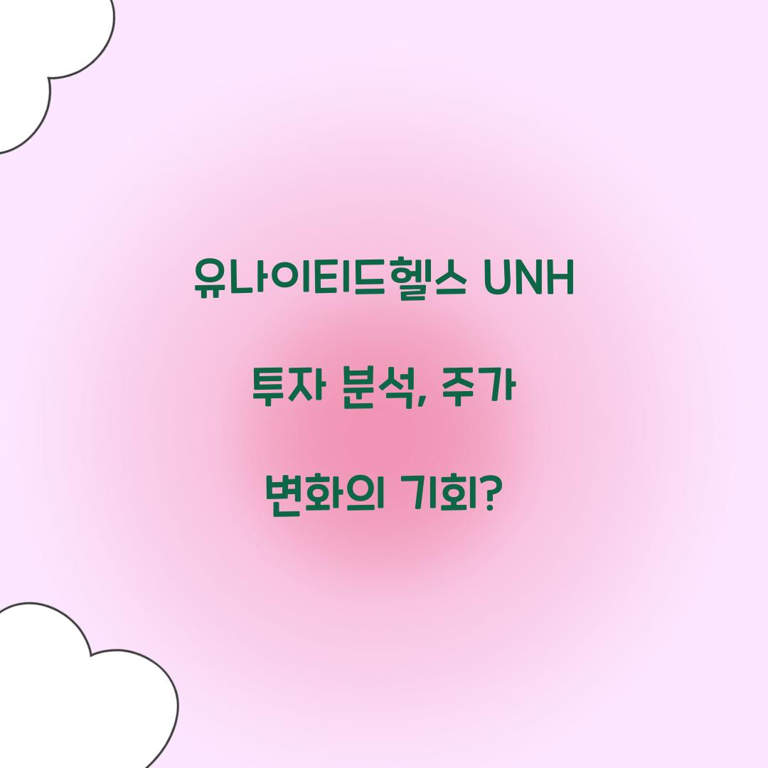유나이티드헬스 UNH 투자 분석