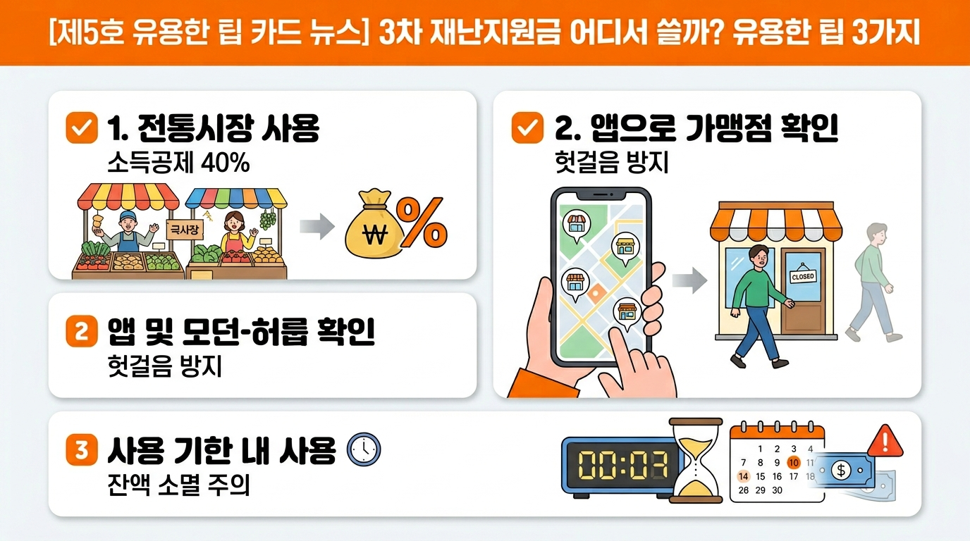 민생지원금 3차 어디서 사용할까? 유용한 팁 3가지