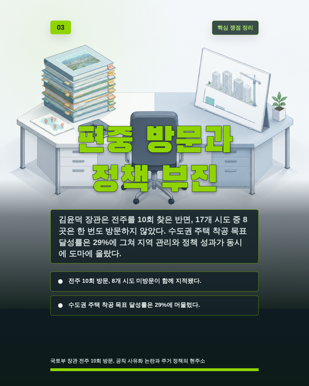 편중 방문과 정책 부진
