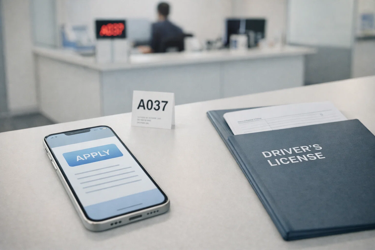 운전면허증 갱신을 진행할 때 인터넷 신청과 방문 신청 중 어떤 경로를 선택할지 판단하도록 실제 신청 흐름을 보여주는 이미지