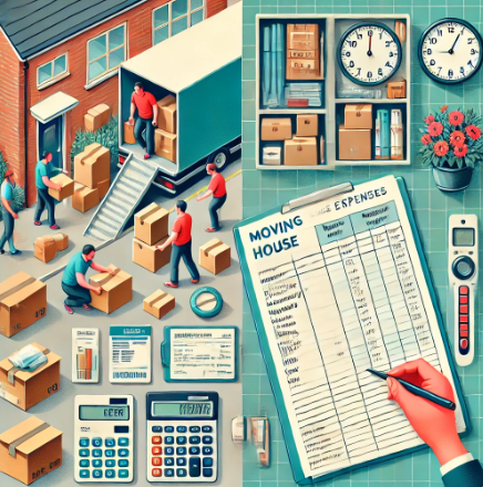 집을 이사하며 공과금을 정리하는 이미지