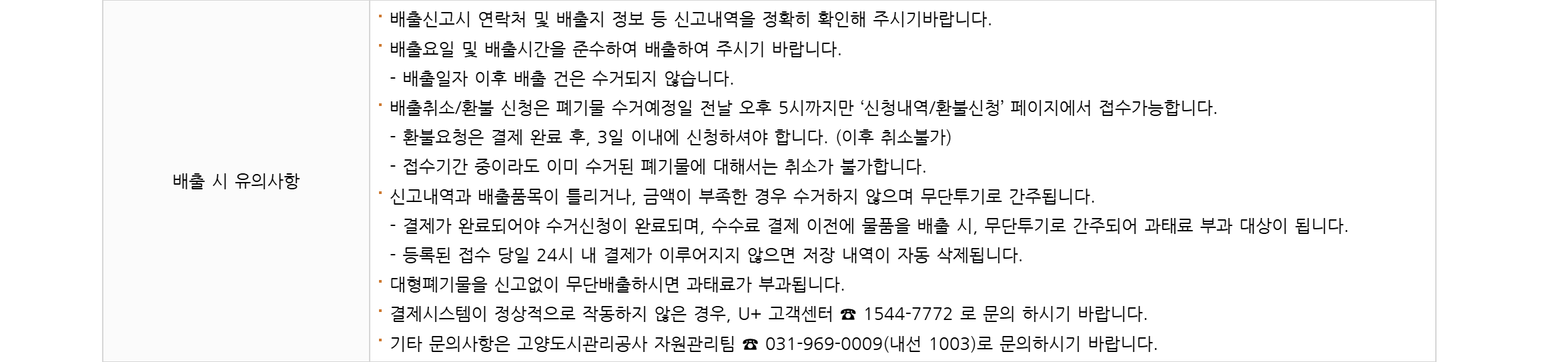 고양시 대형폐기물 인터넷신고 스티커 가격 빼기 앱 활용법