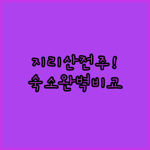 가족 여행용 지리산 전주 호텔 리조트..