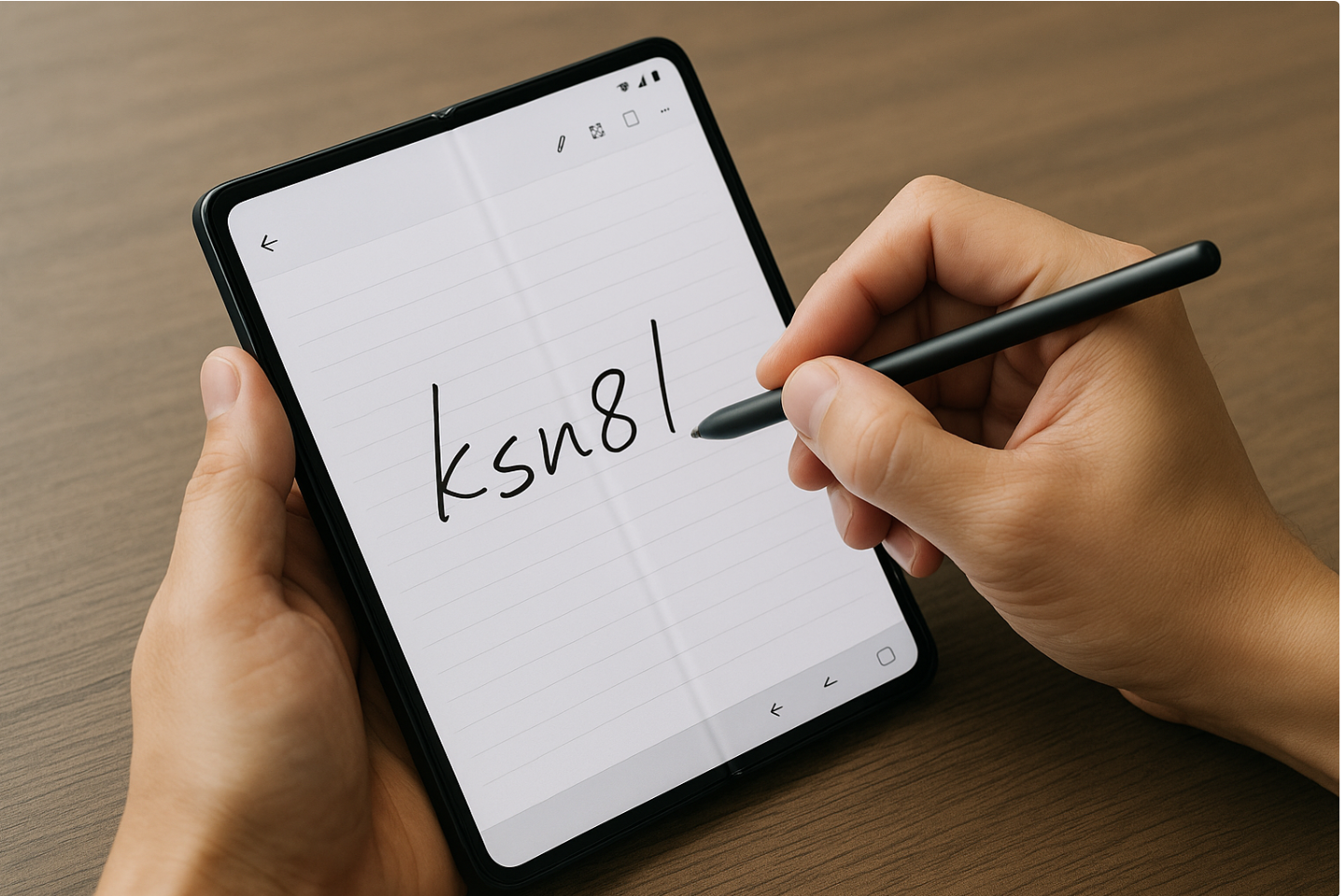 폴더블에서 S펜 사용