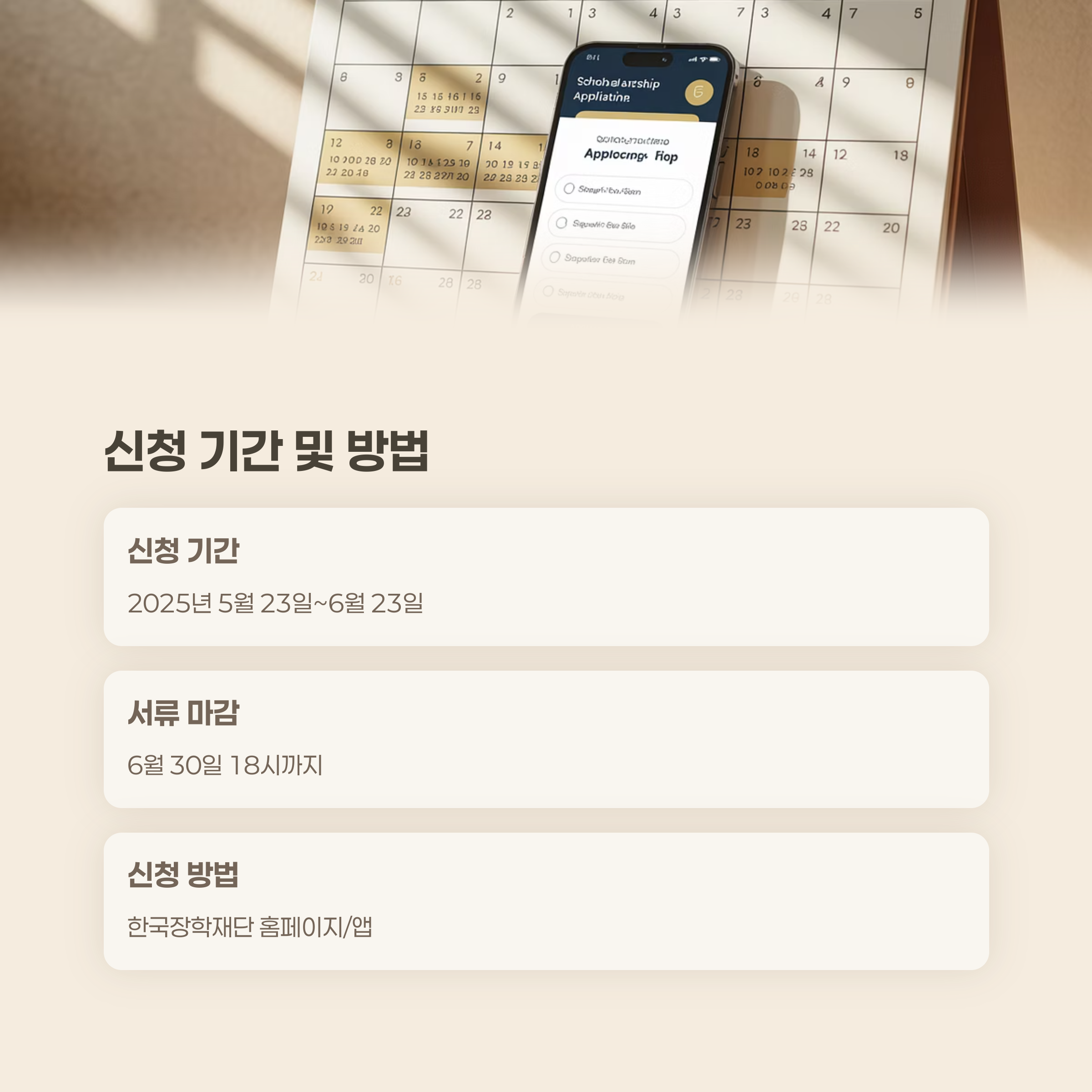 주거안정장학금 2학기 신청 기간 및 방법