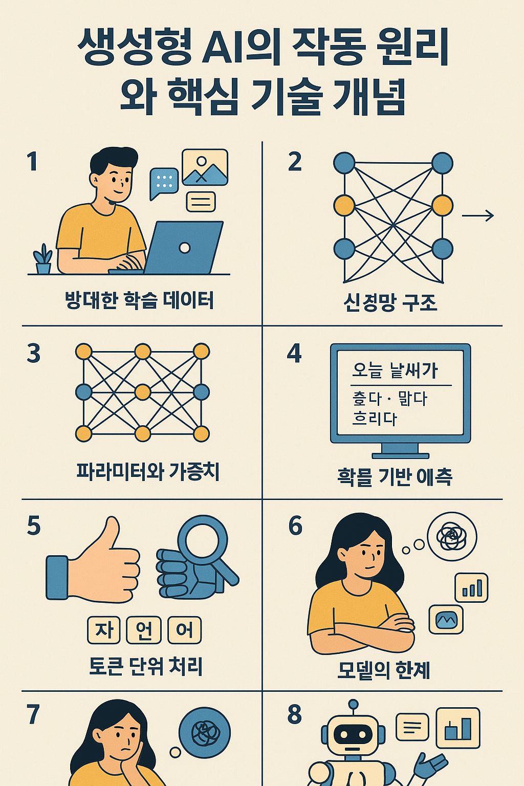 생성형 AI가 작동하는 원리 관련 이미지