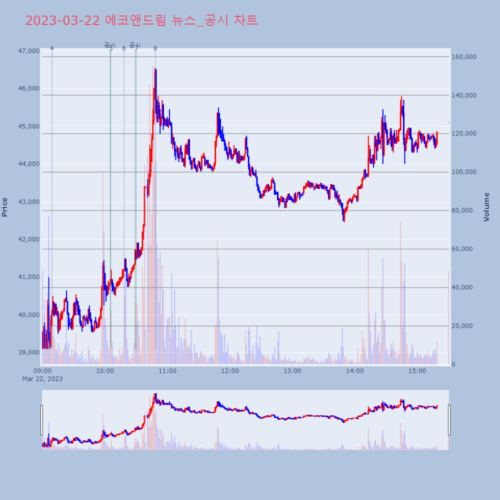 에코앤드림_뉴스공시차트