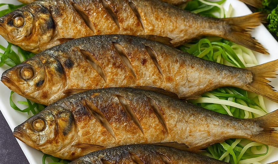 구이로 요리 되어 있는 전어