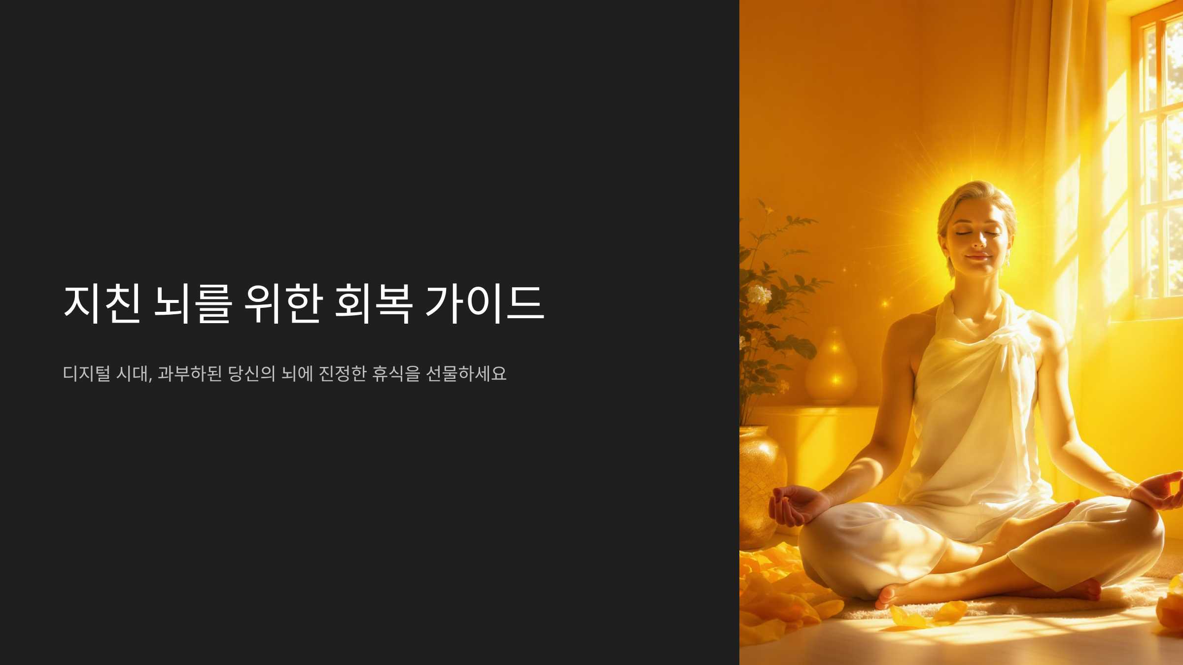 일상 속 뇌 피로 줄이는 실천법