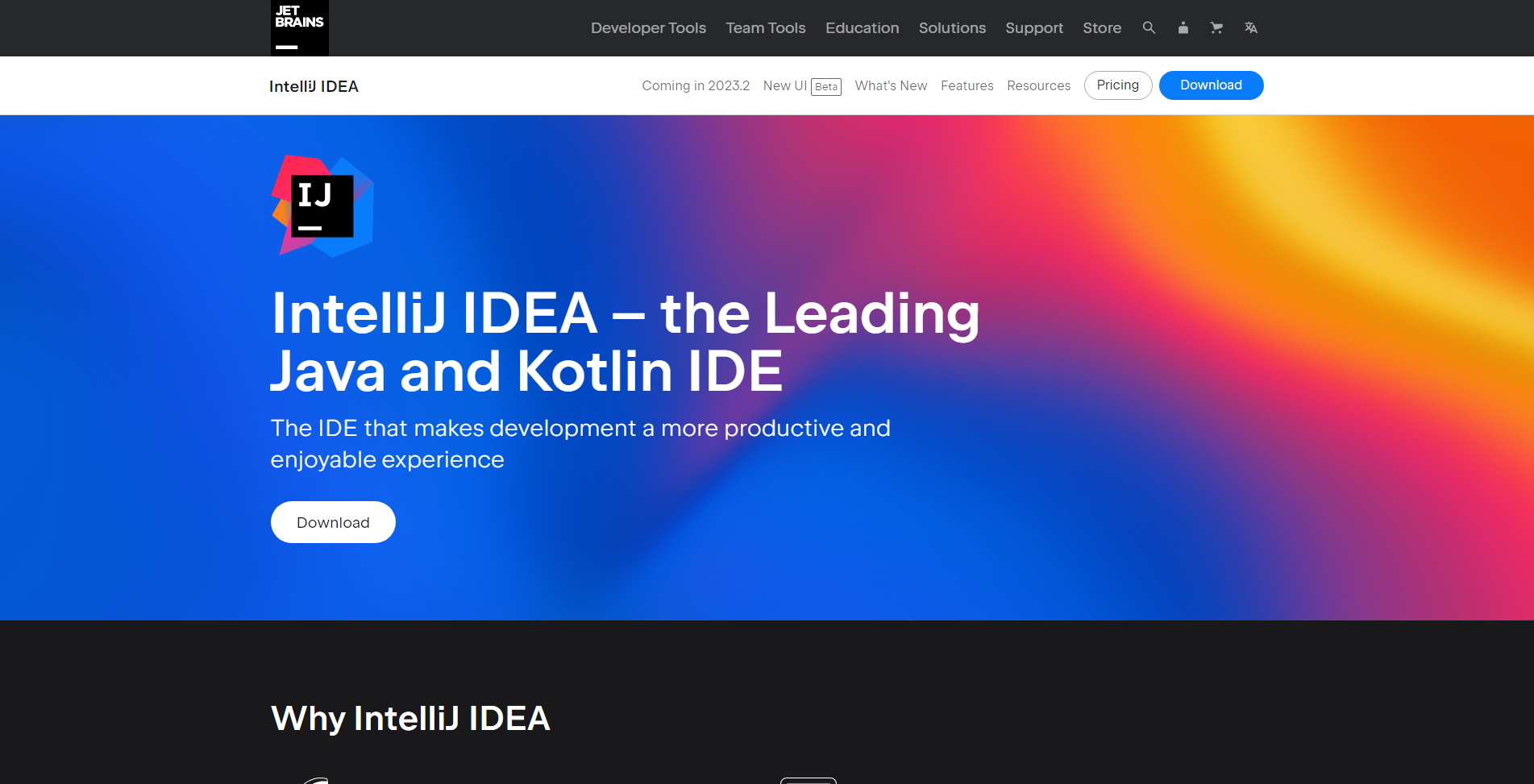 IntelliJ IDEA 다운로드페이지