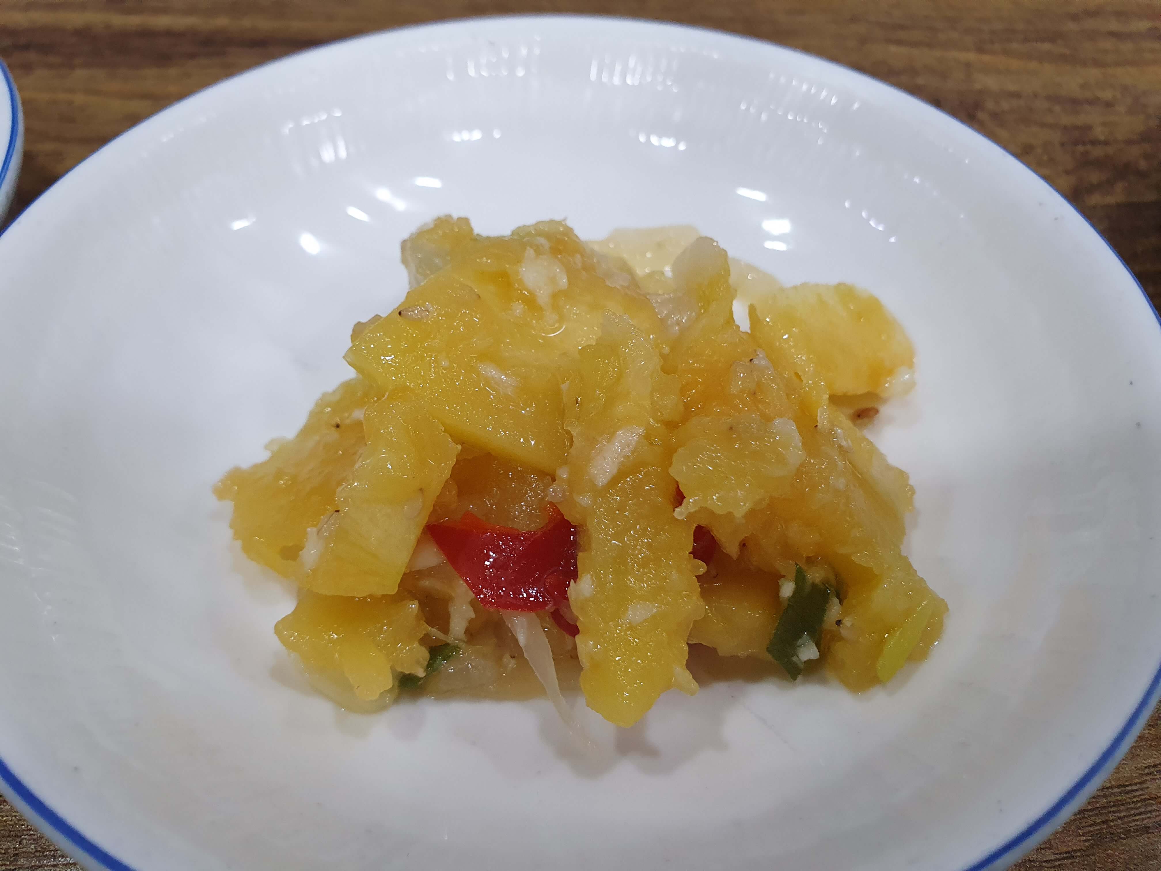 호박속무침