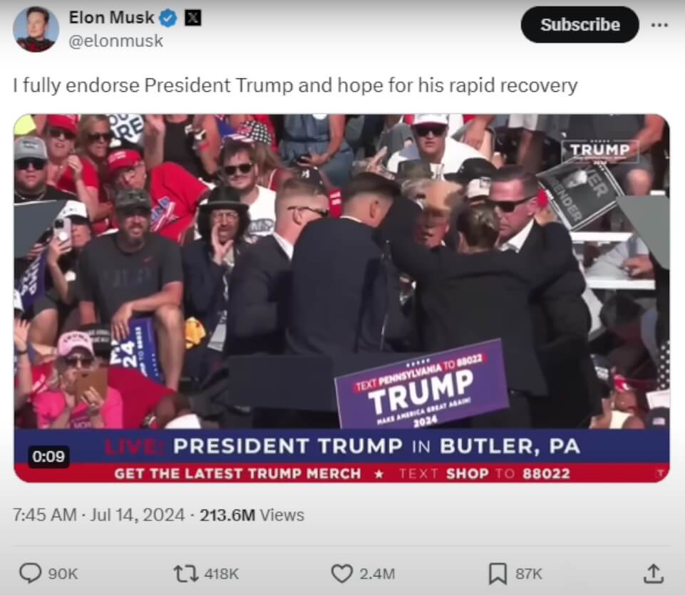 2024 트럼프 당선 관련주 테슬라