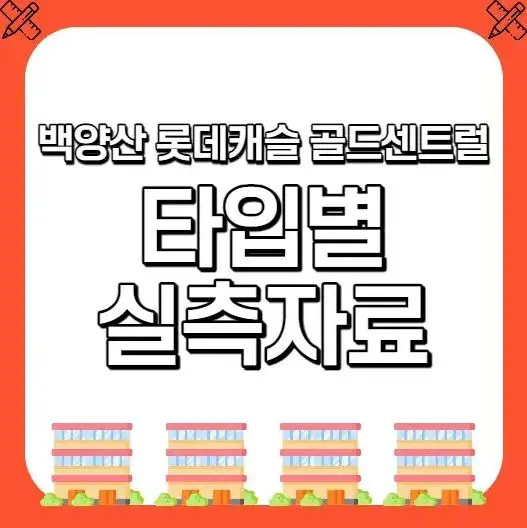 백양산 롯데캐슬 실측자료