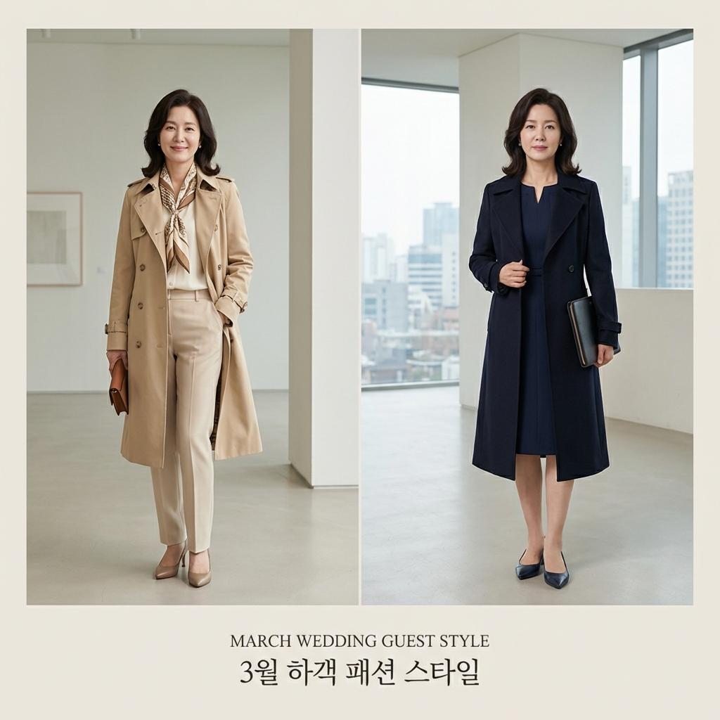 얼굴색이 환해 보이는 베이지 vs 네이비 트렌치 선택 가이드