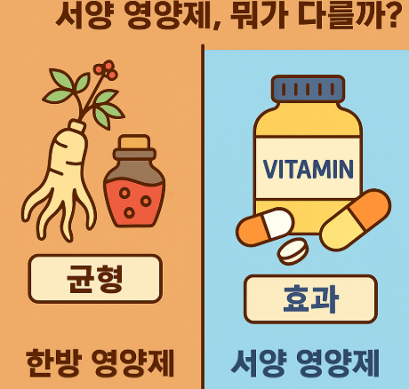 한방영양제와 서양영양제의 차이