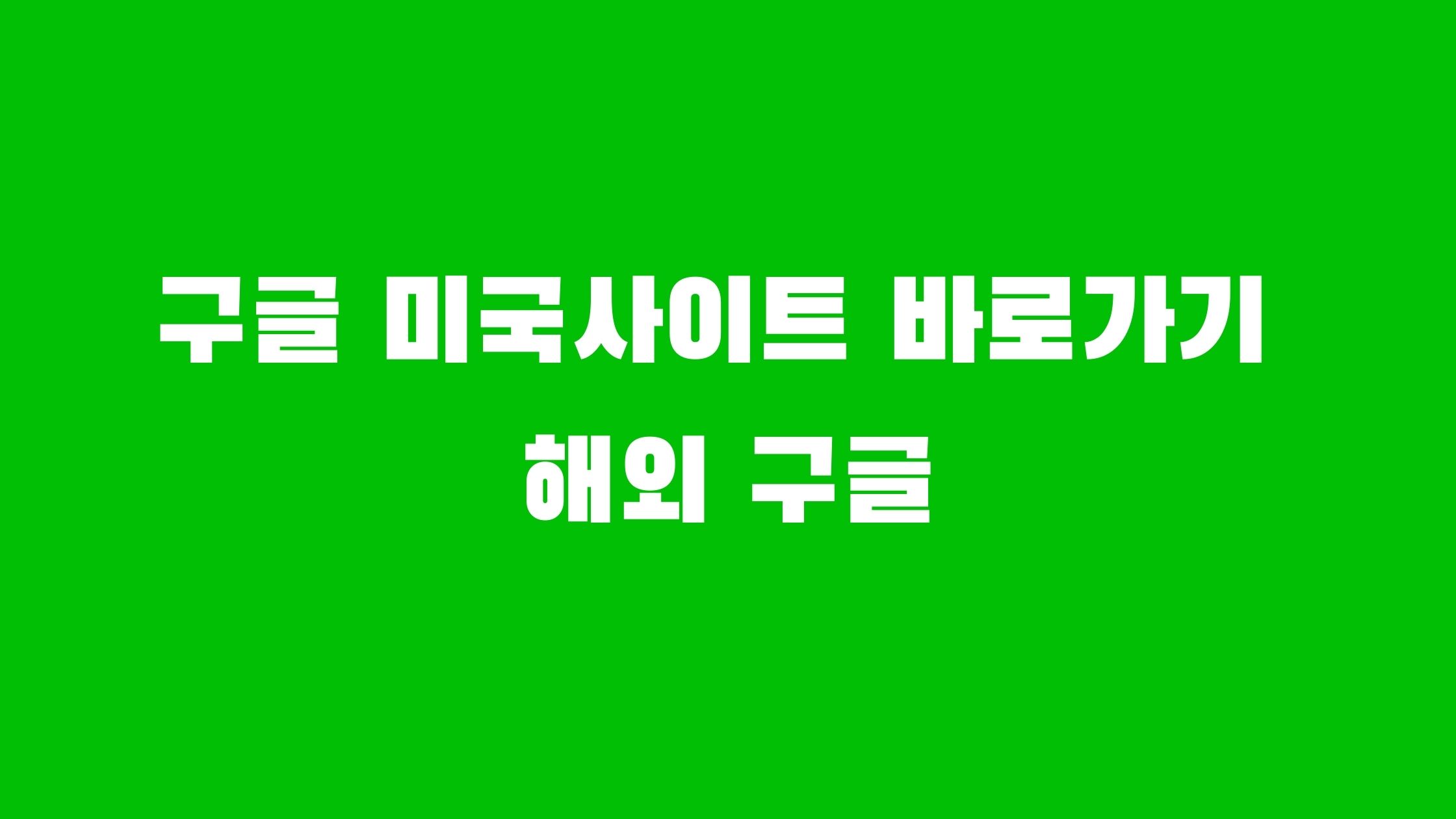 구글 미국사이트 바로가기