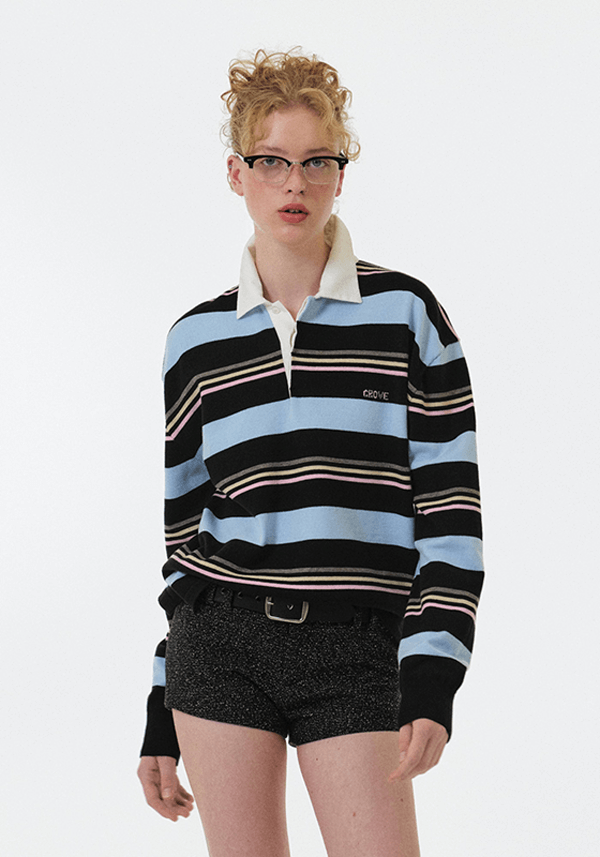 손연재 스트라이프 니트