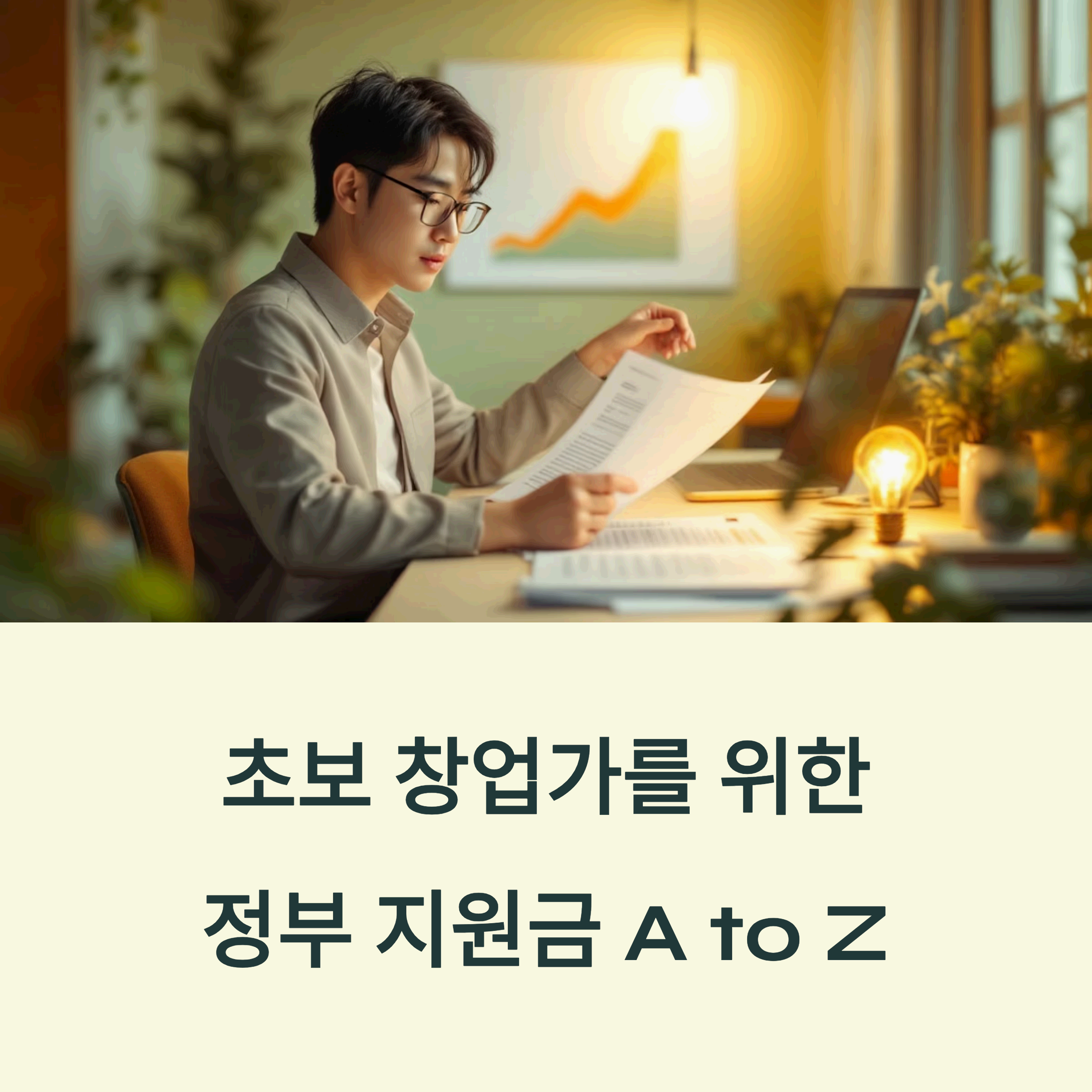modern Korean entrepreneur sitting at desk