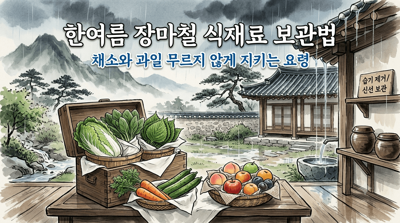 한여름 장마철 식재료 보관법 채소와 과일 무르지 않게 지키는 요령