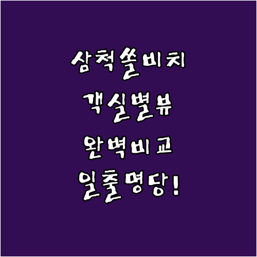삼척 쏠비치 피스하우징 비치힐풀빌라 ..
