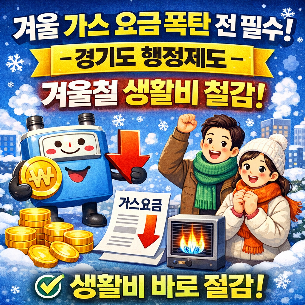 경기도 행정제도, 겨울 가스 요금 폭탄 맞기 전 필수 확인 사항 점검하요 생활비 절감하기