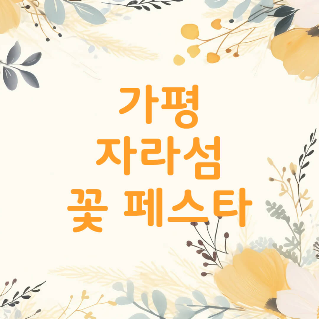 가평 자라섬 꽃축제(가을) 일정